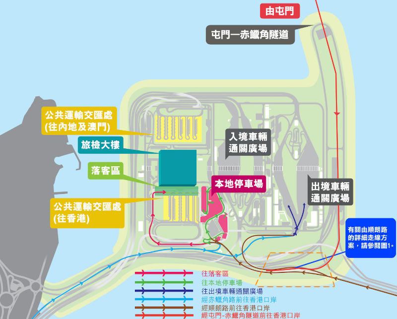 港珠澳大橋香港口岸「右上左落」行車安排