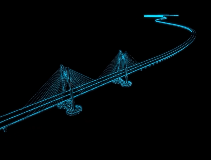 Fly-by View of New Mega Bridge (Information Services Department’s video)